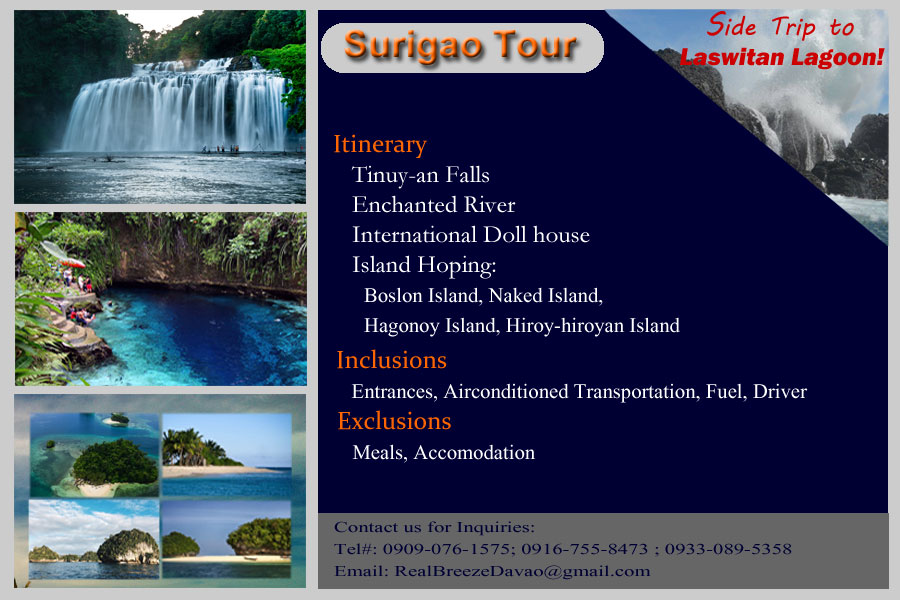 surigao tourist spots itinerary